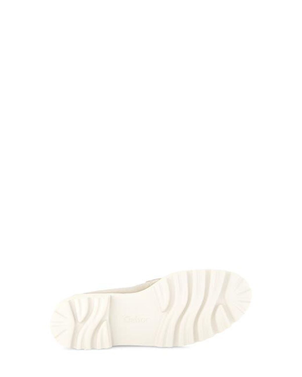 Gabor White Platform Chain Loafer
