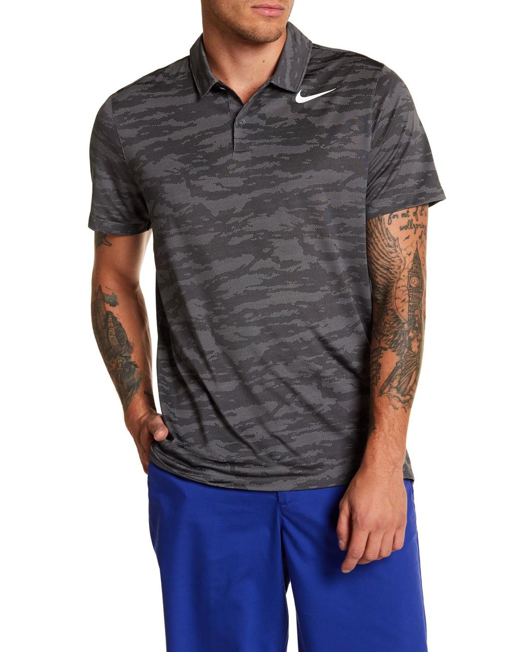 Nike Camo Golf Shirt in Gray | Lyst