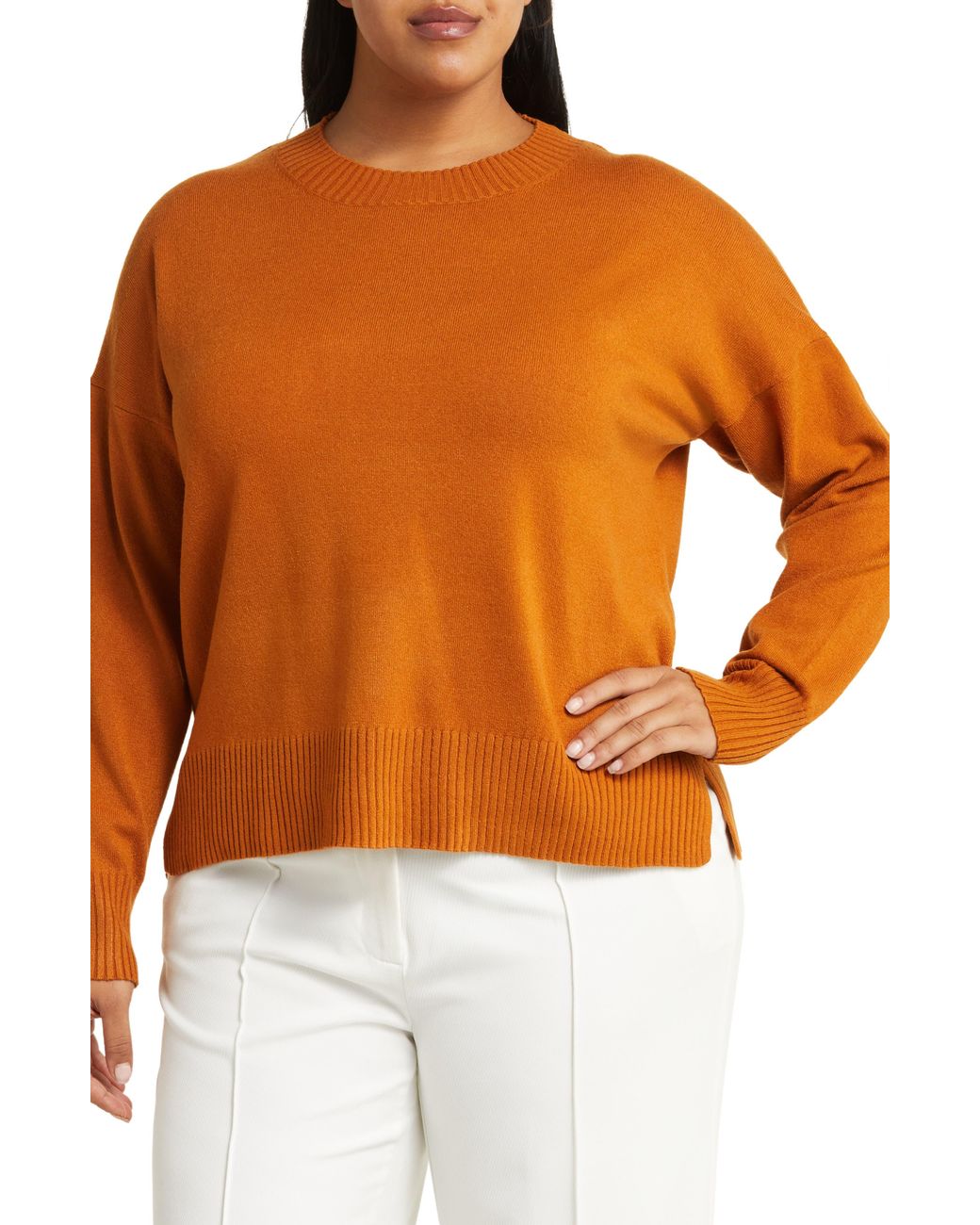 French Connection Miri Knits Sweater in Orange Lyst