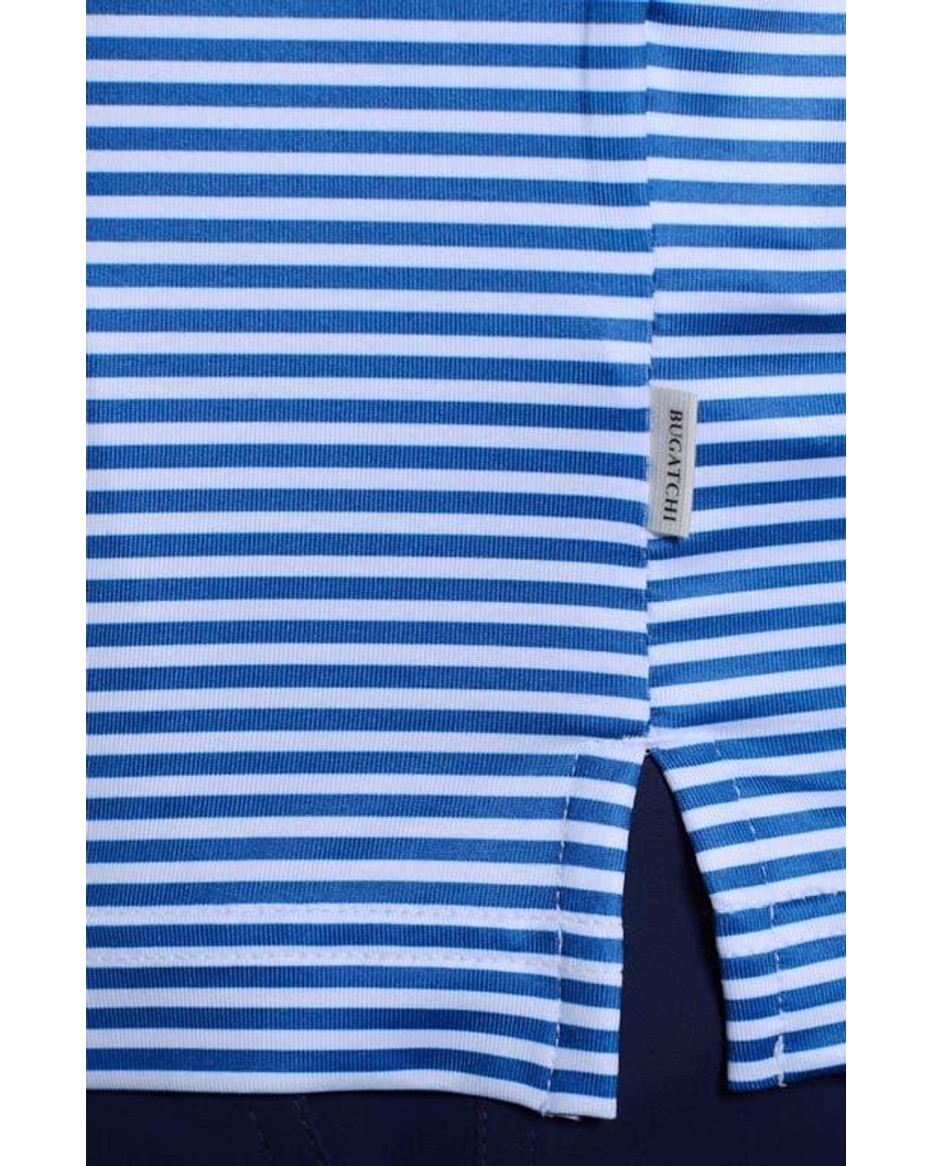 Bugatchi Blue Three-Button Performance Polo for men
