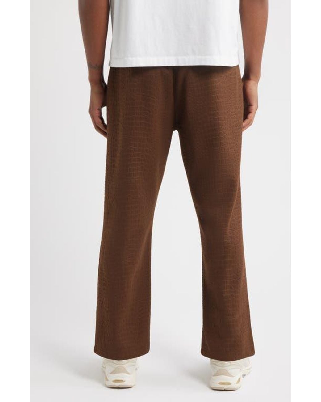 Saint Studio Brown Uno Texture Sweatpants for men
