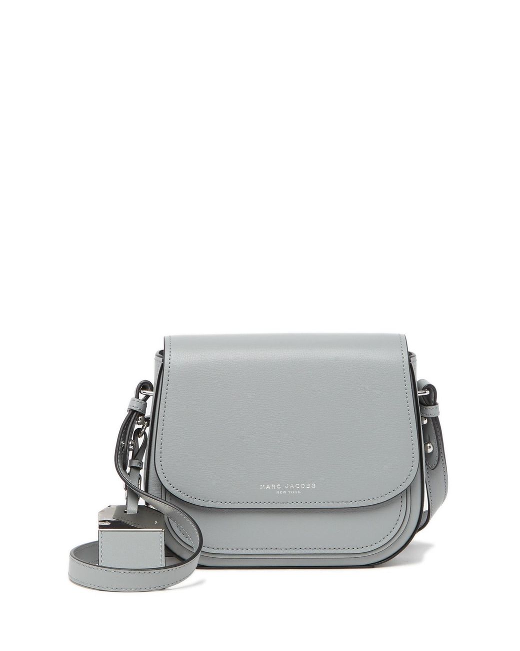 Snapshot leather crossbody bag Marc Jacobs Grey in Leather - 32699707