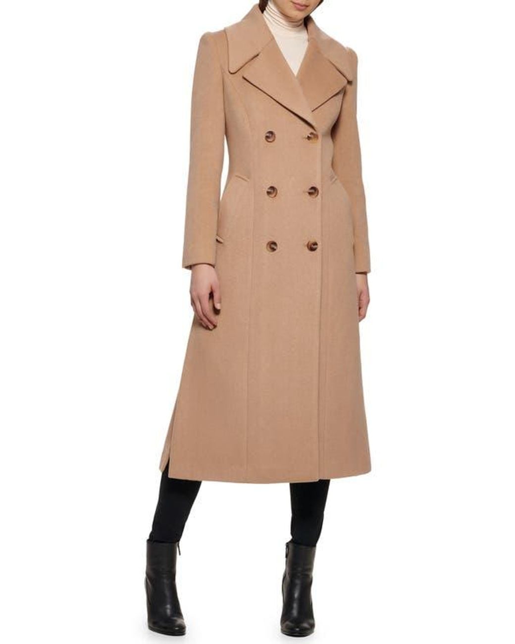 Kenneth Cole Asymmetrical Bouclé Walker Coat - Macy's