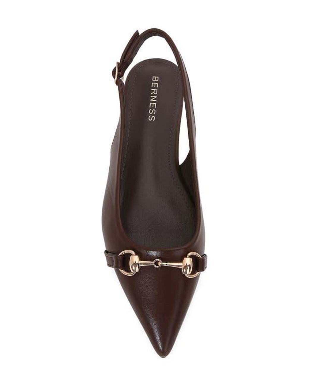 BERNESS Brown Bit Slingback Flat