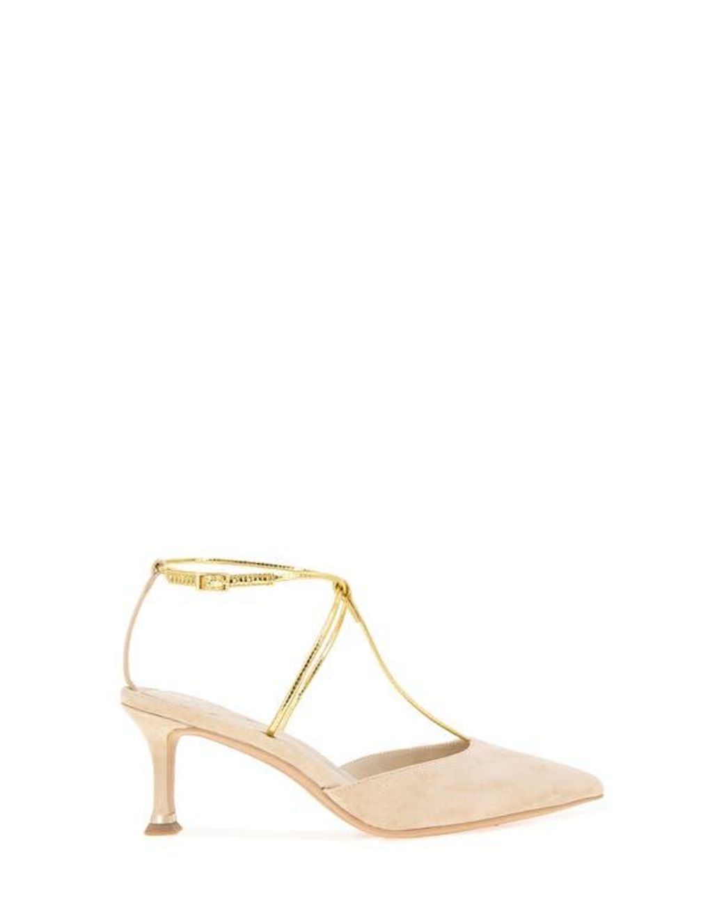 Kenneth Cole Metallic Umi T-Strap Pointed Toe Pump