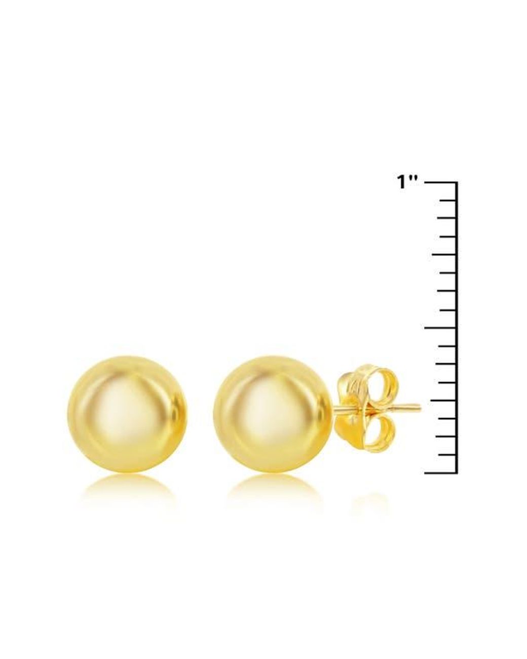 Simona Yellow 14K Bead Stud Earrings