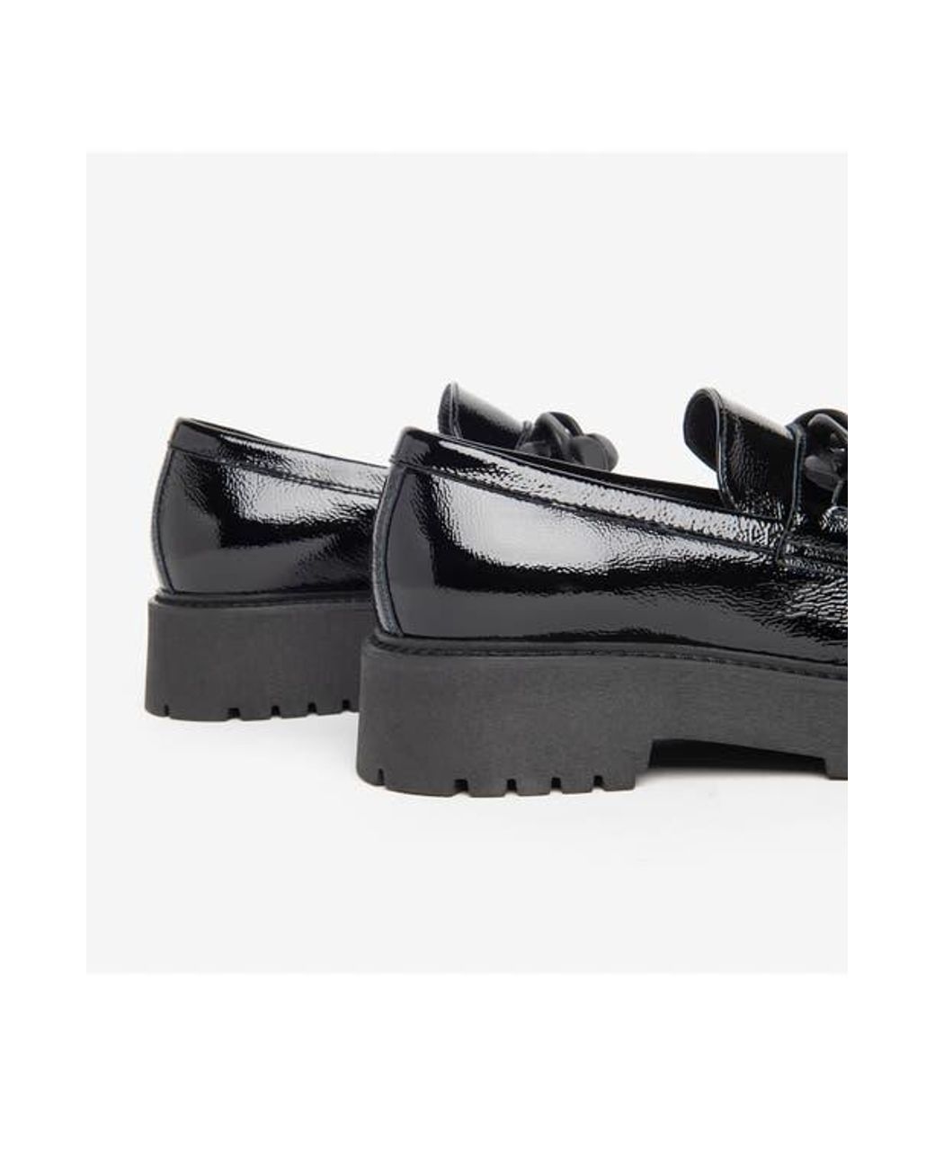 Nero Giardini Black Chain Platform Loafer