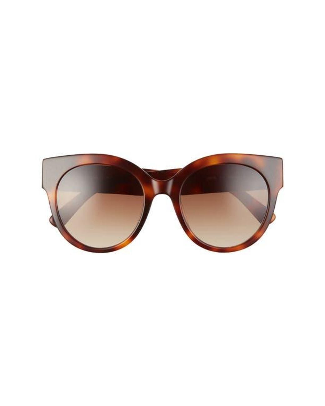 Longchamp Brown Gradient Round Sunglasses
