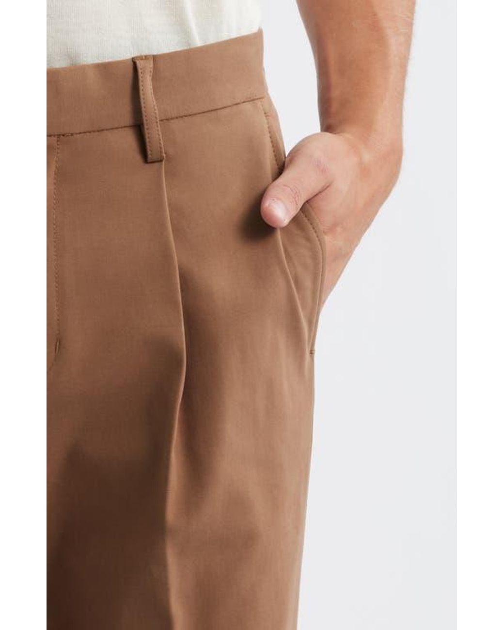 Open Edit Brown Straight Leg Pants for men