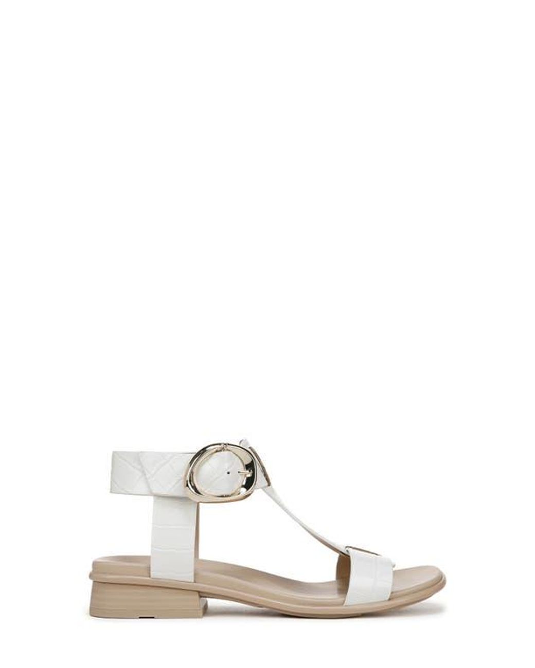 Naturalizer White Brandy T-Strap Sandal