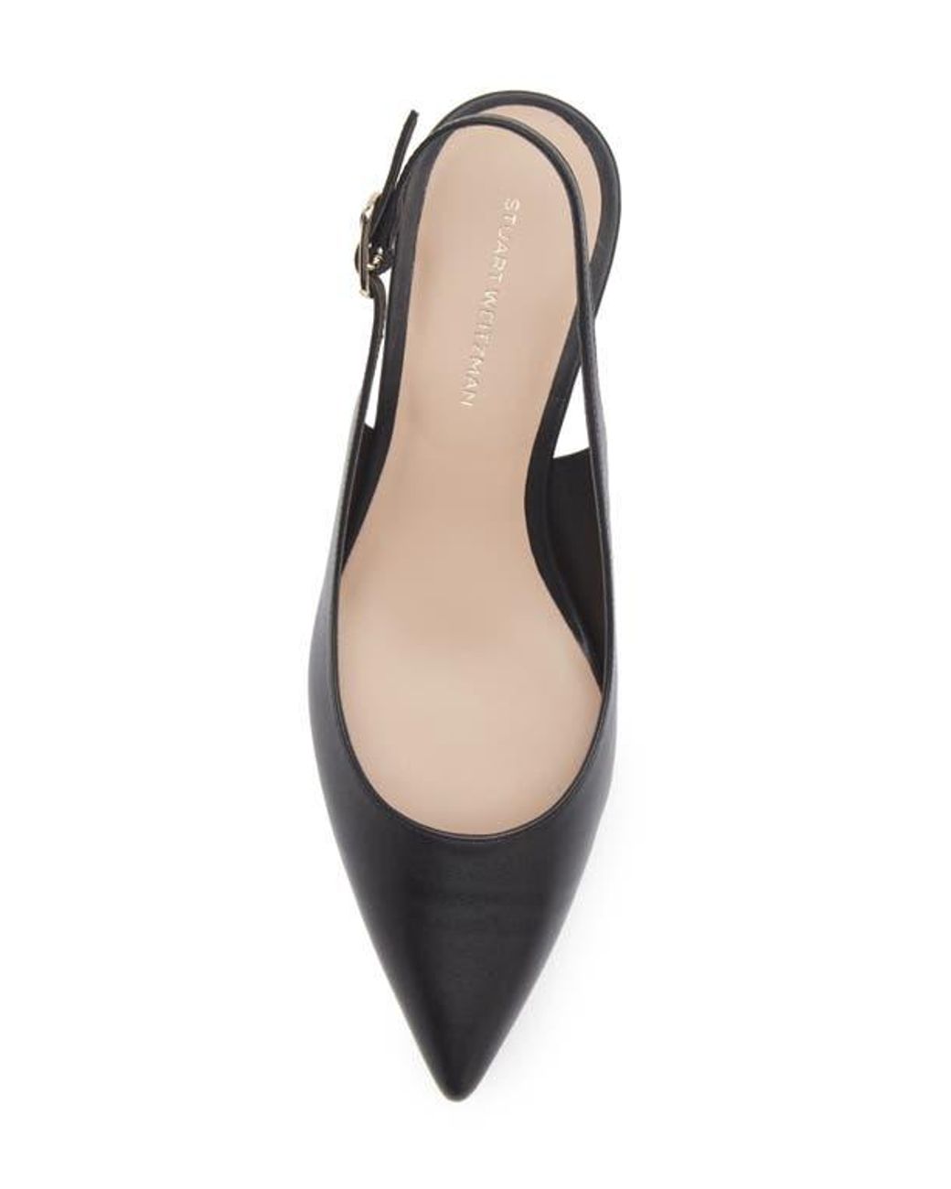 Stuart Weitzman Black Isla 50 Slingback Pump