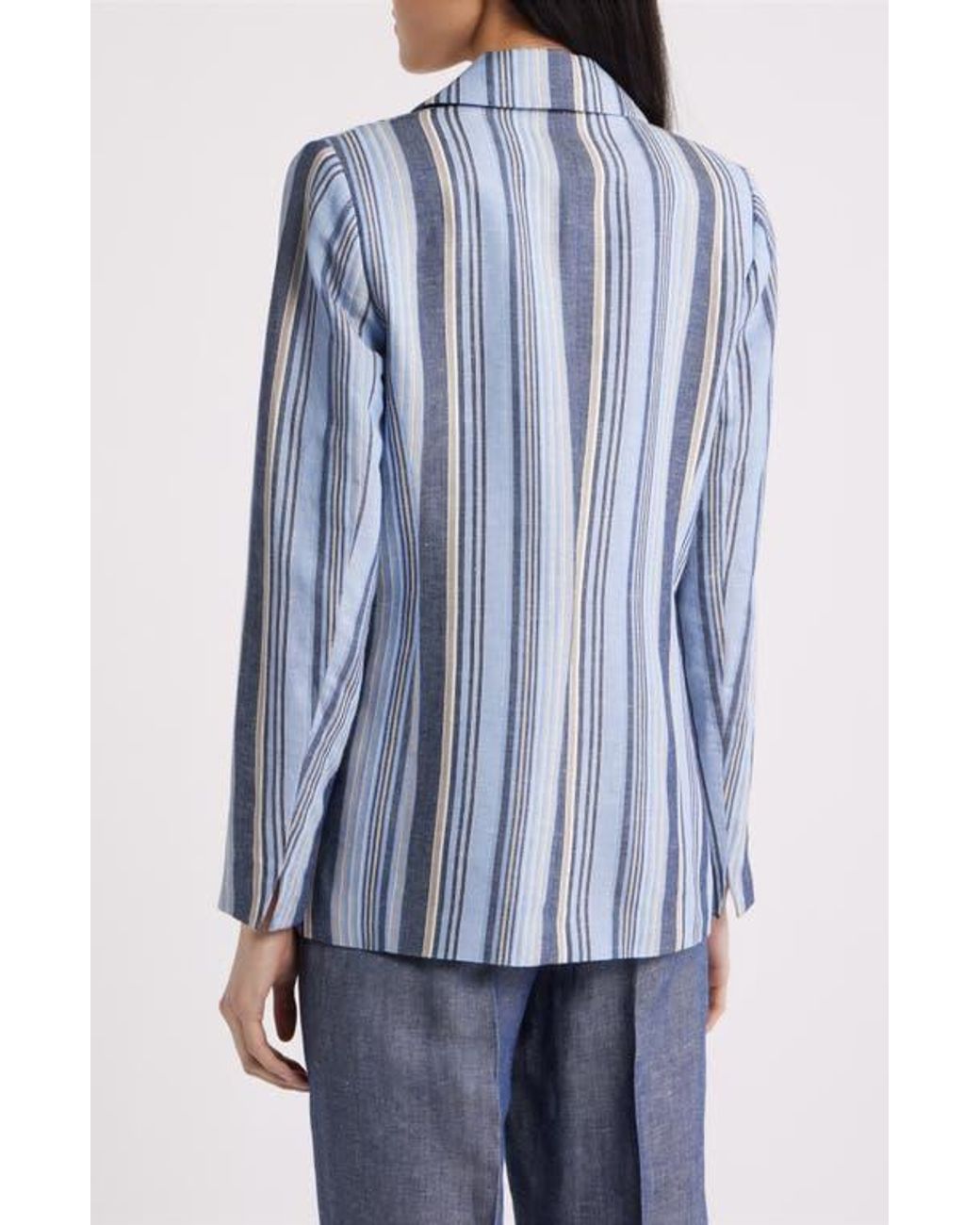 Anne Klein Blue Stripe Blazer