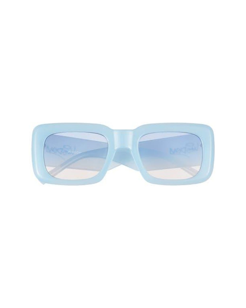 Wisdom Blue Frame 1 52Mm Square Sunglasses