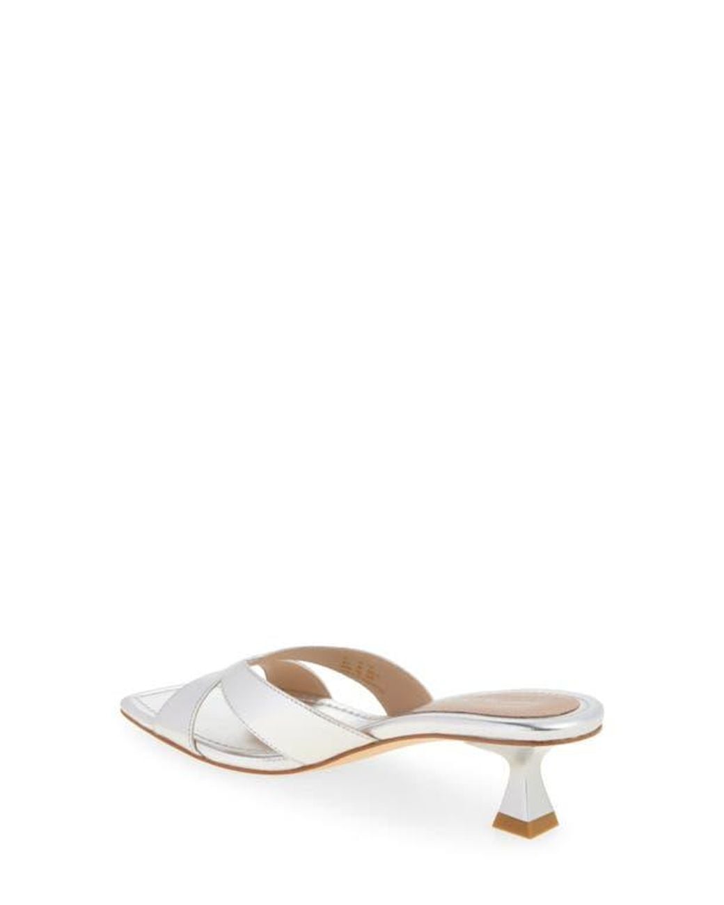 Stuart Weitzman White Miami 50 Slide Sandal