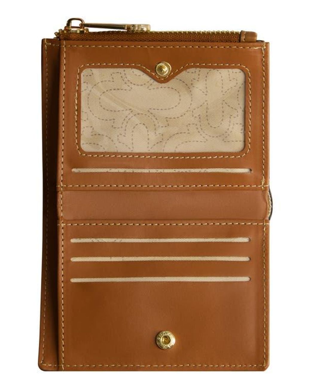 True Religion Red Buddha Patch Small Denim Wallet