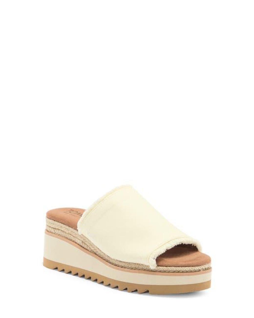 TOMS Natural Gamule Platform Wedge Sandal