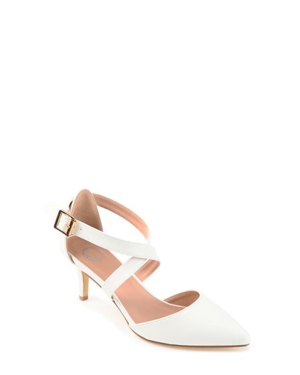 Journee Collection Pink Riva Crossover Pump