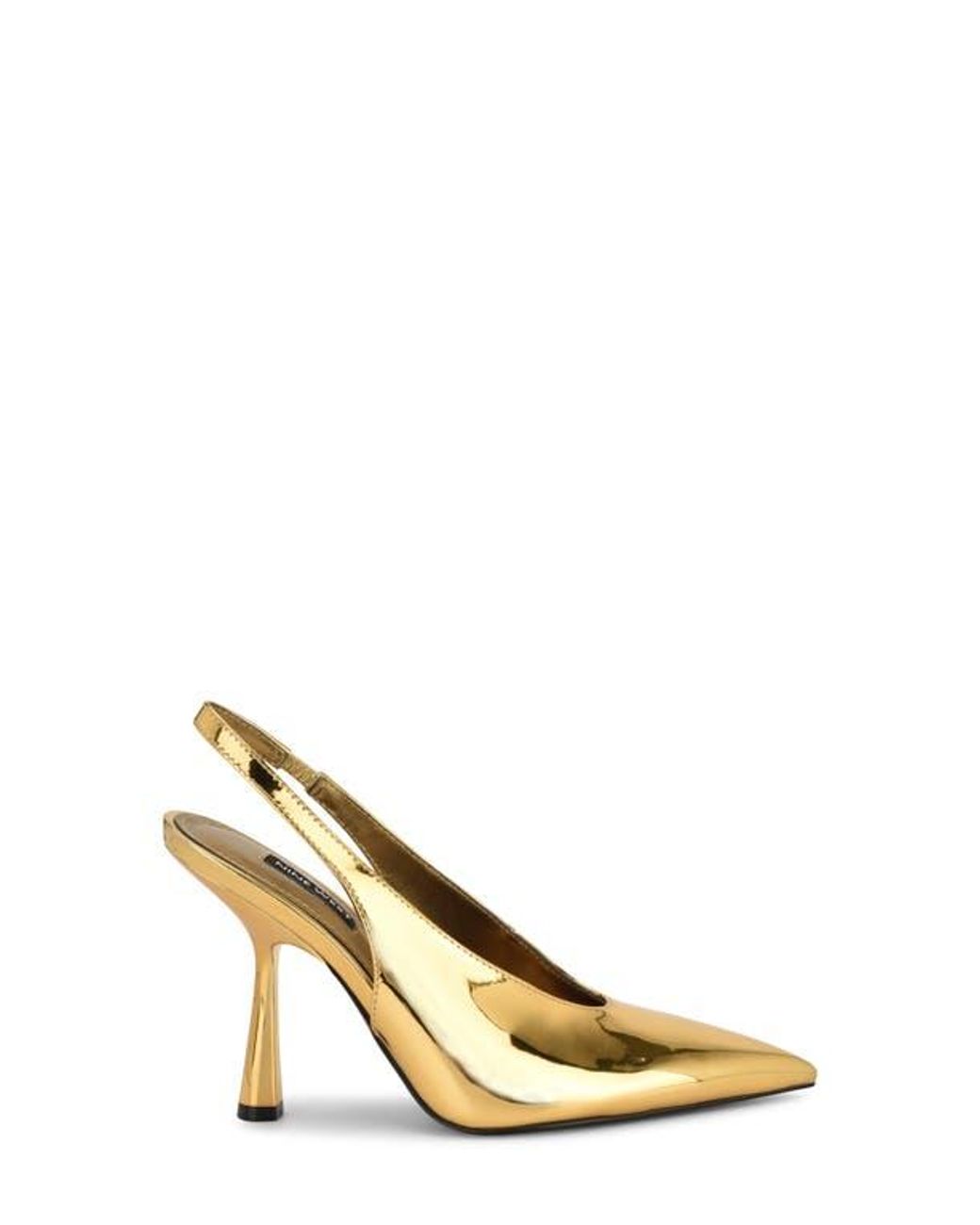 Nine West Metallic Kates Slingback Pointed Toe Pump