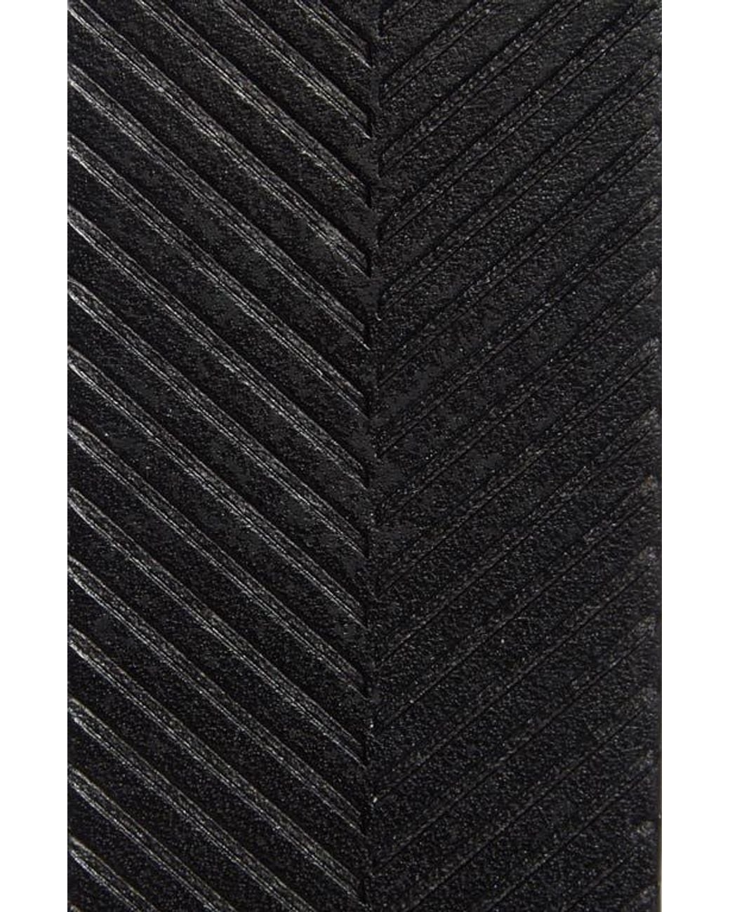 Ted Baker Black Herringbone Leather Belt for men