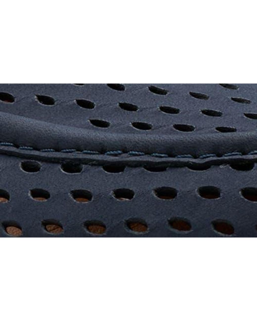 Clarks Blue Loriini Edge Platform Wedge Loafer