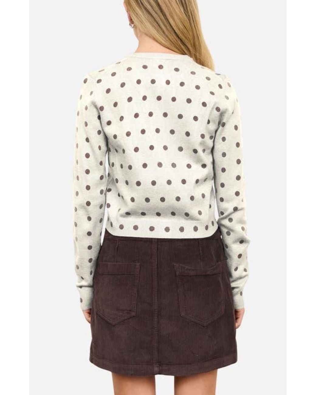 Blu Pepper Brown Polka Dot Cardigan
