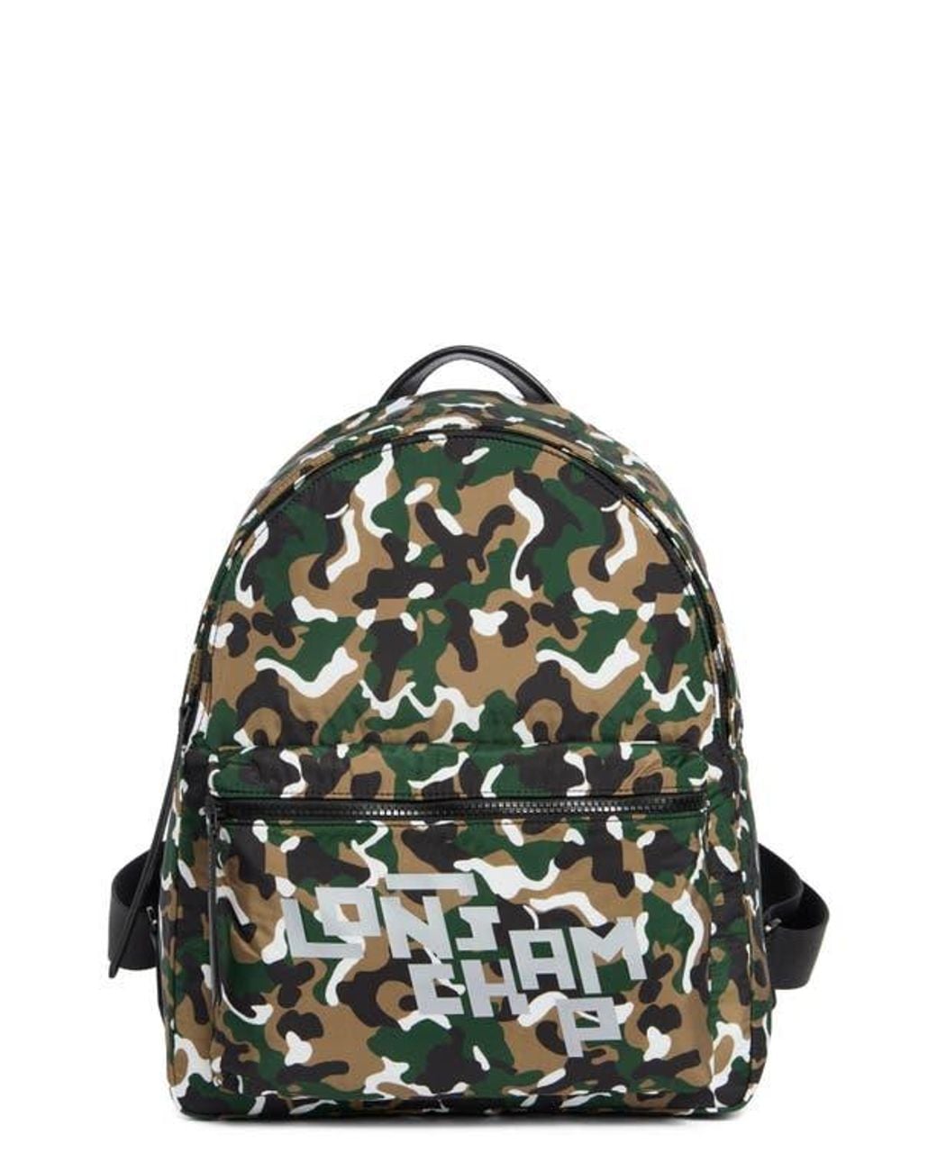 Longchamp Green Camo Backpack