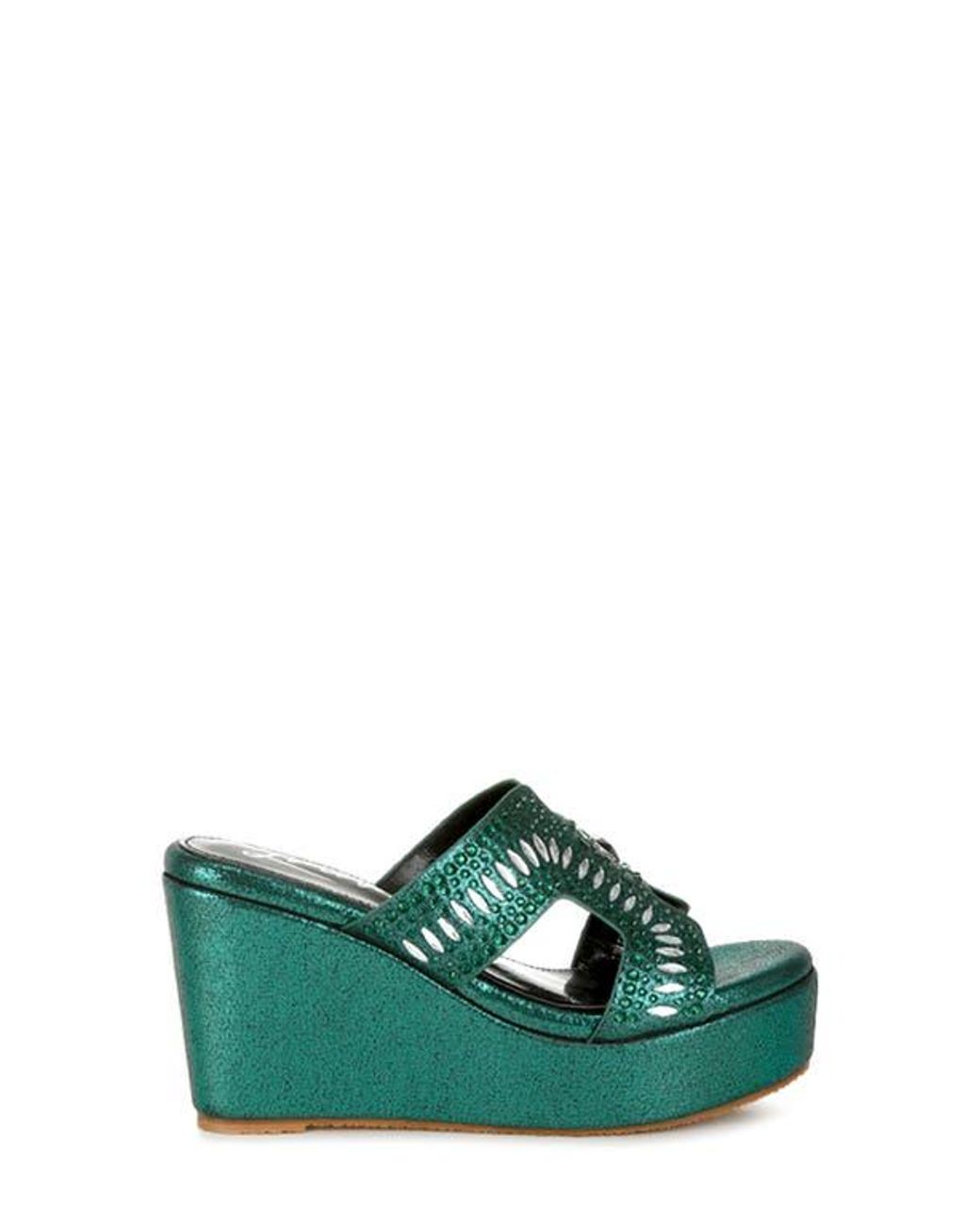 London Rag Wedge LONDON RAG Mariner Platform Wedge Sandal in Green | Lyst