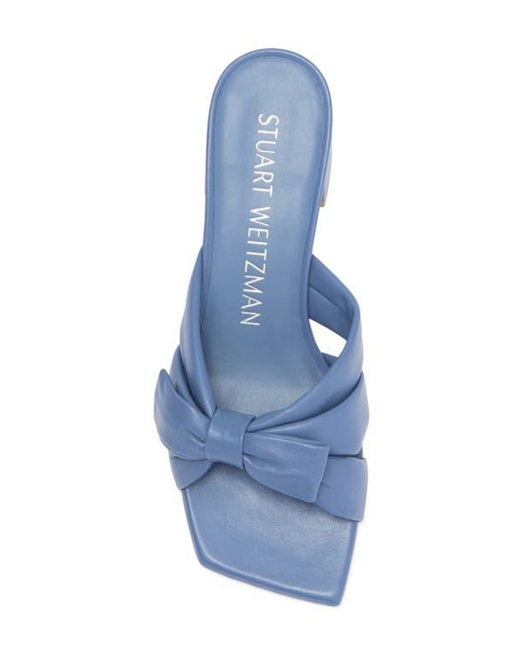 Stuart Weitzman Blue Sofia Bow Sandal