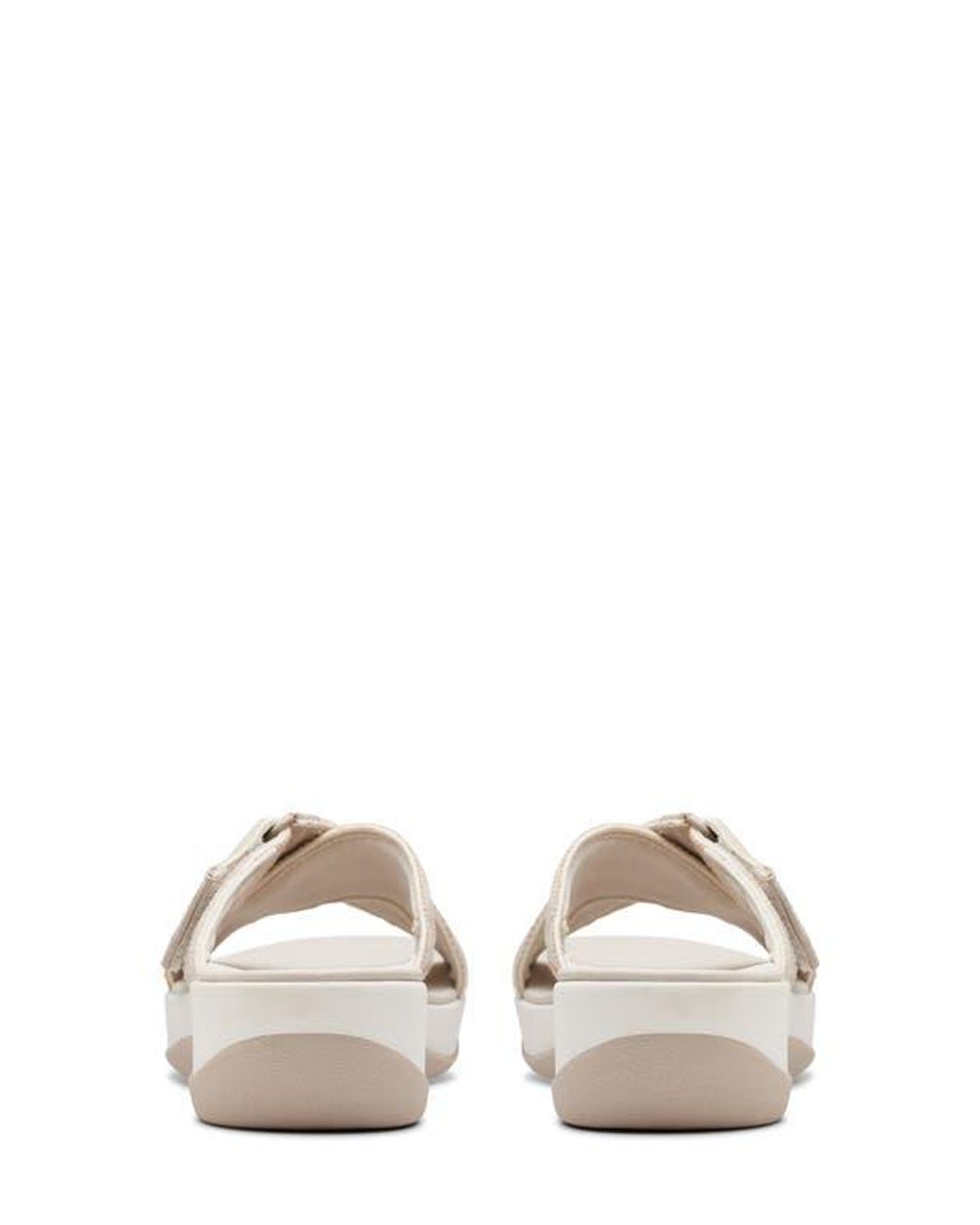 Clarks White Arla Wave Sandal
