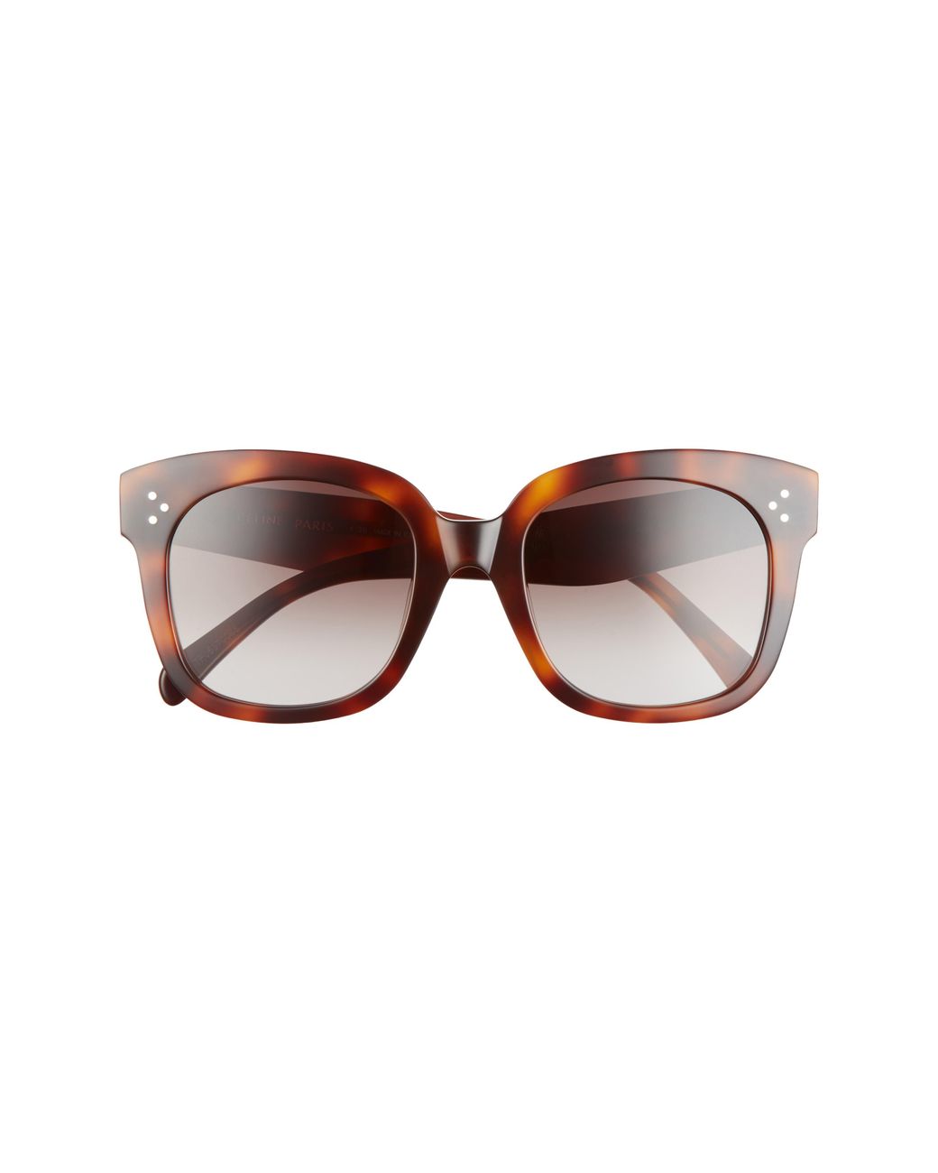 Celine 54mm Gradient Square Sunglasses In Havana brown At