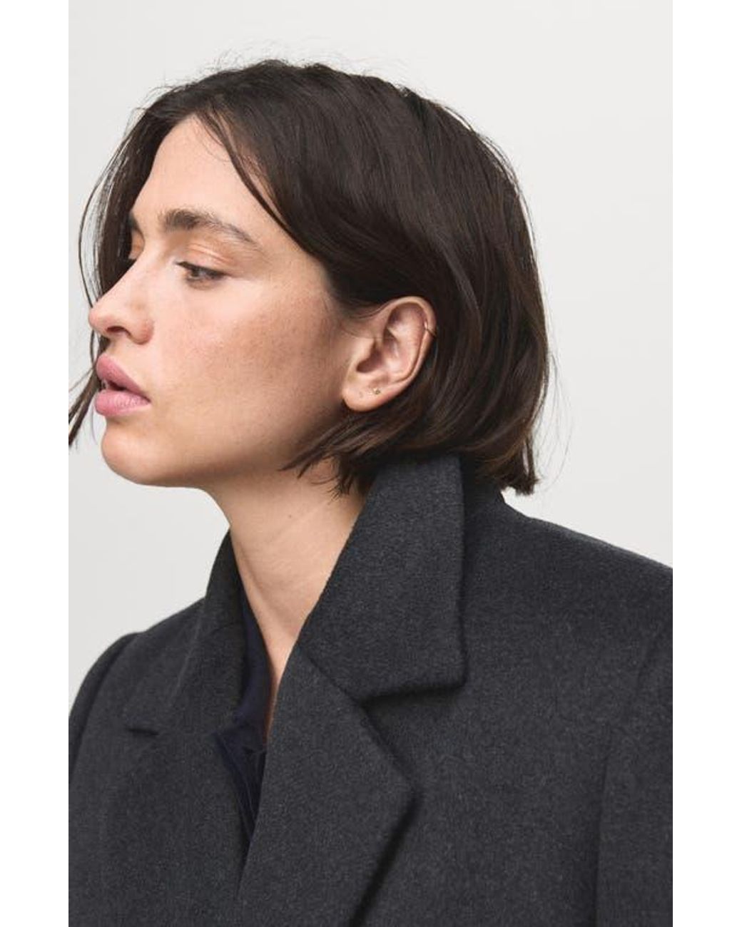 Mango Blue Double Breasted Coat