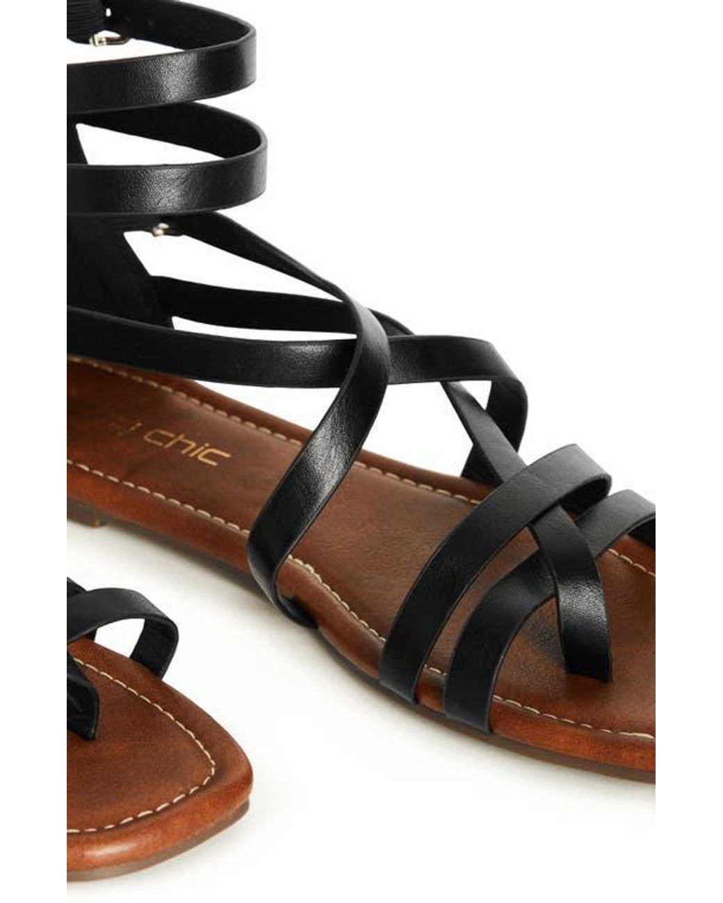 City Chic Black Ios Caged Sandal