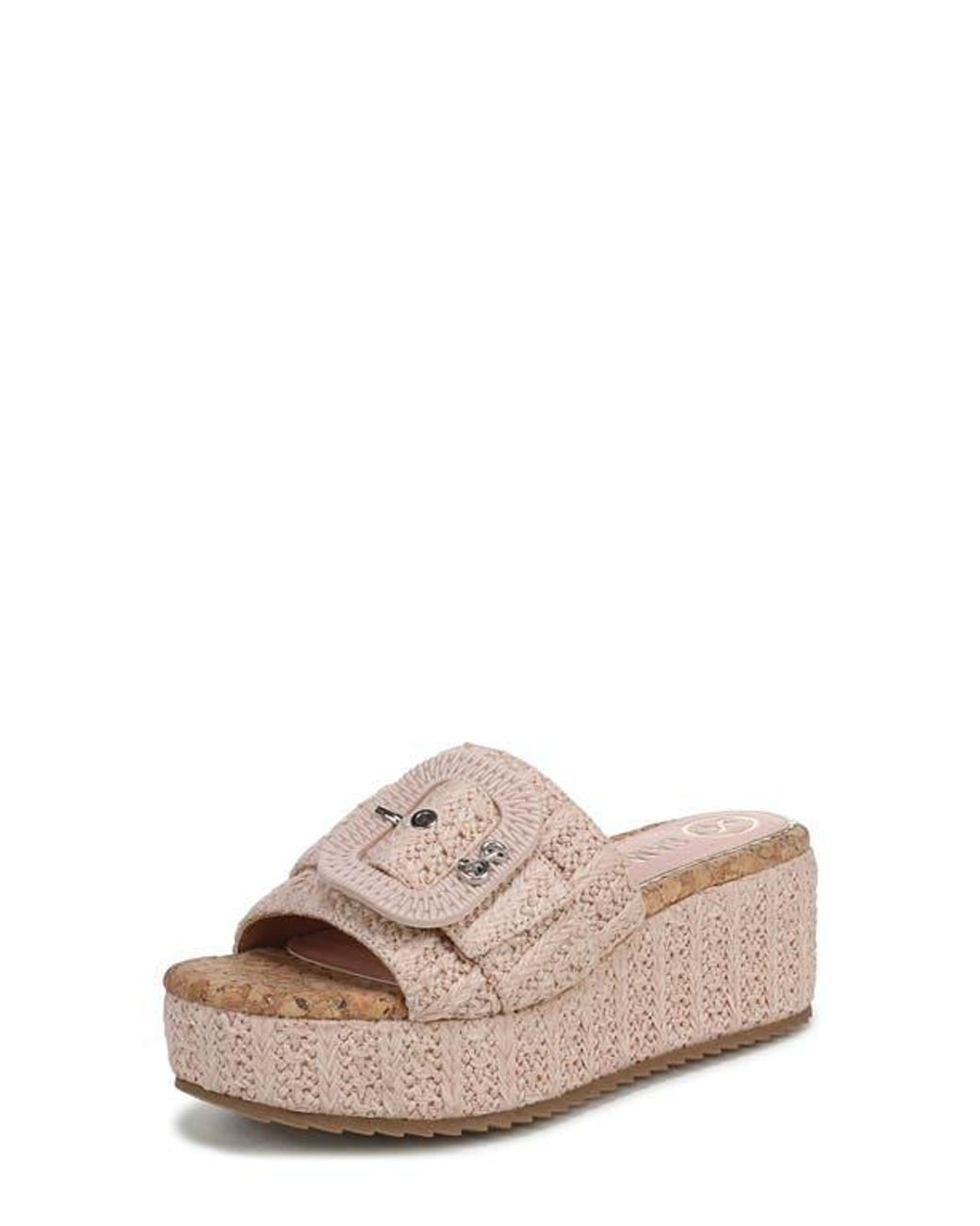 Sam & Libby Pink Crysta Platform Slide Sandal