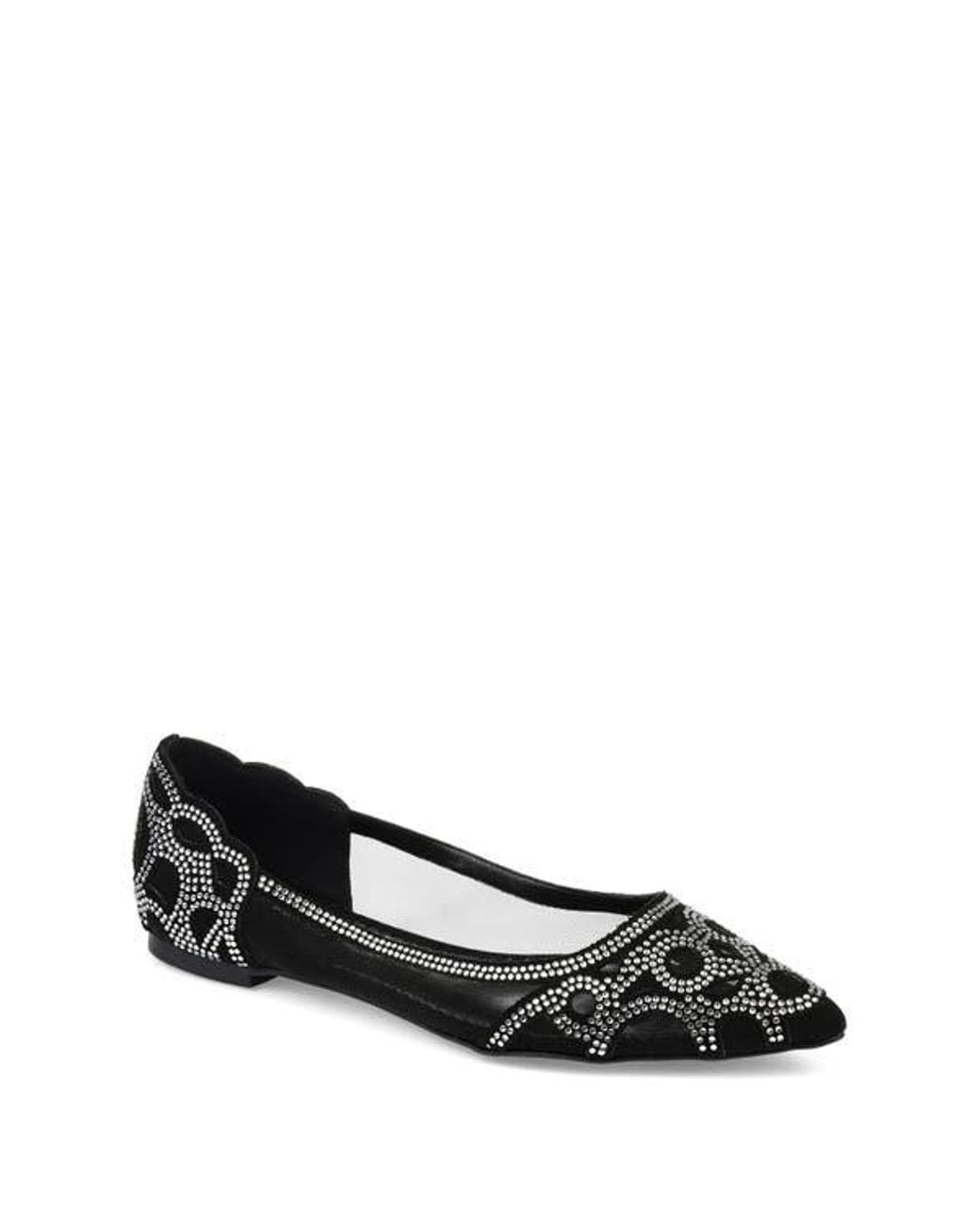 Journee Collection Black Batavia Rhinestone Flat