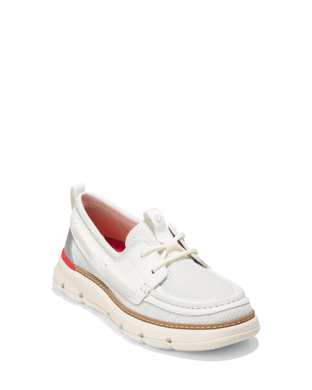 Cole Haan 4.zerøgrand Regatta Boat Shoe In Blanc/pop At Nordstrom Rack