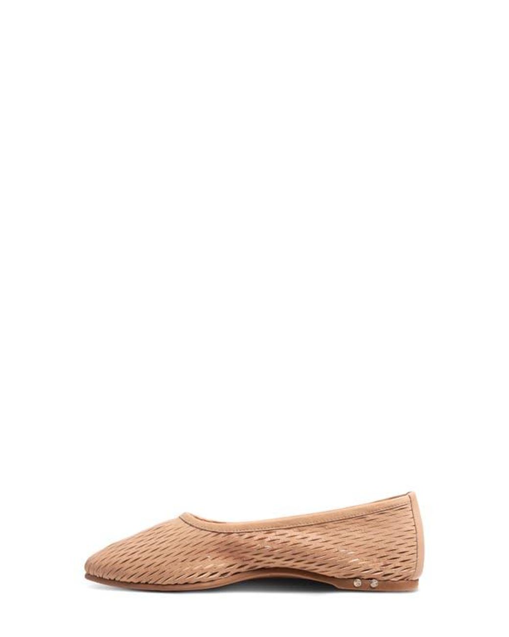 Beek Brown Swiftlet Perforated Leather Ballet Flat