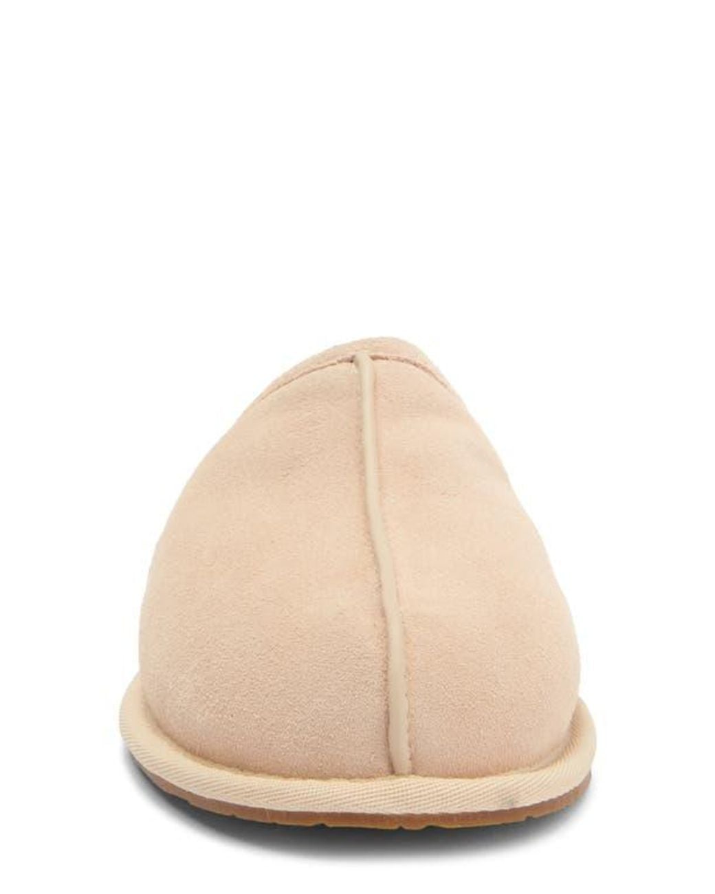 Ugg Natural Plush Wool-Blend Scuff Slippers