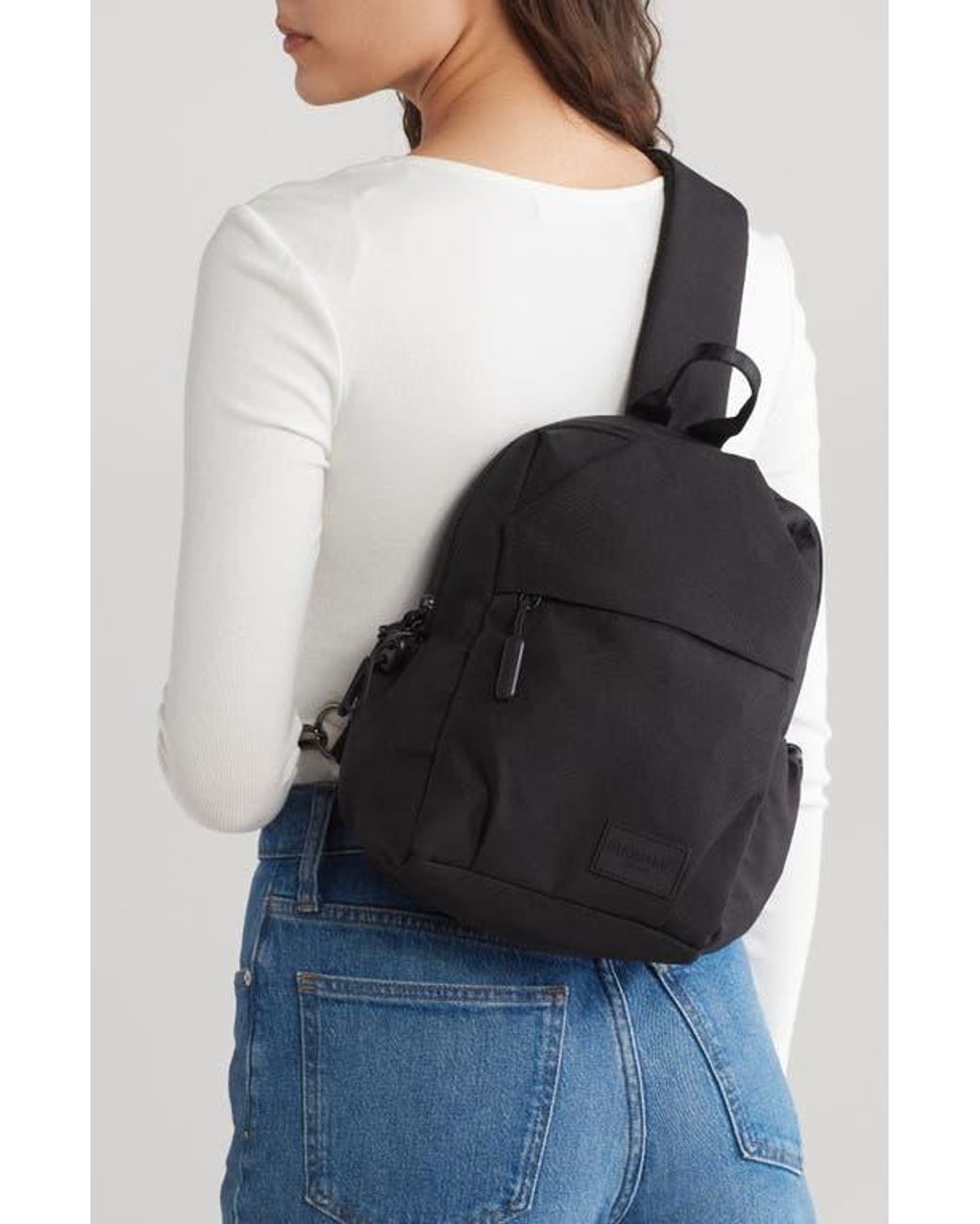 Duchamp Black Sling Bag for men