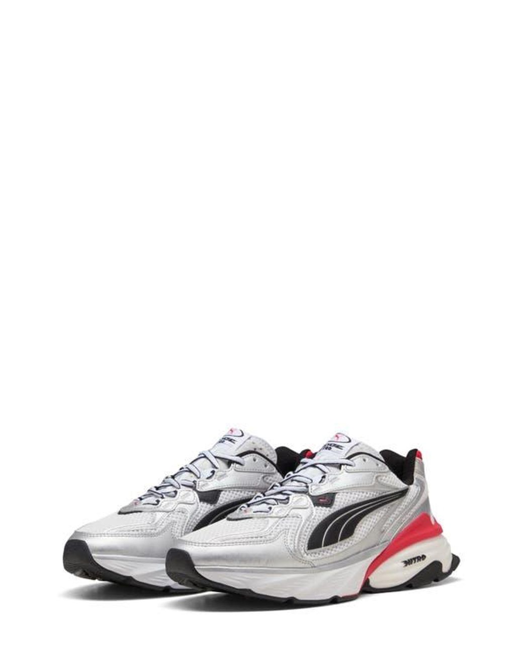 PUMA White Fade Nitro Ls Sneaker for men