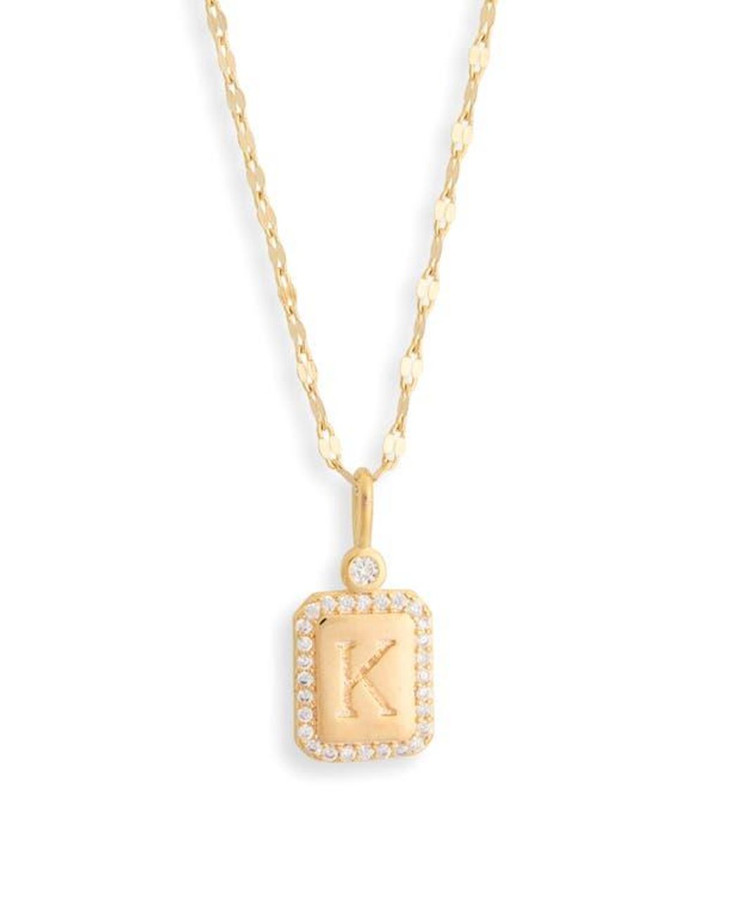 Leith Metallic Initial Pendant Necklace
