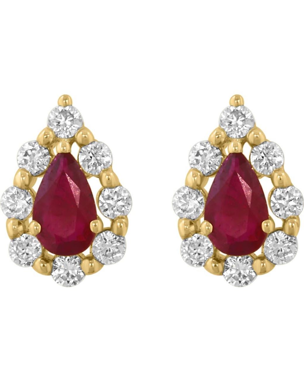 Effy Red Diamond & Ruby Stud Earrings