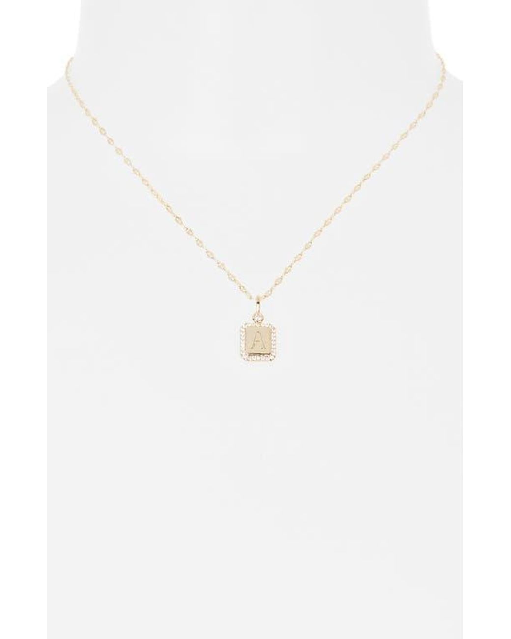 Leith Metallic Initial Pendant Necklace