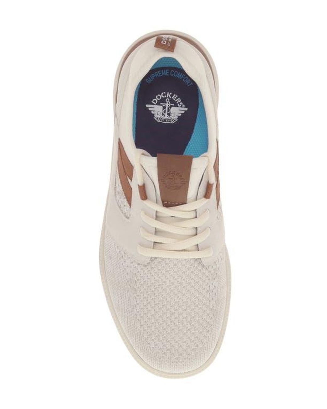 Dockers White Adan Mesh Athletic Sneaker for men