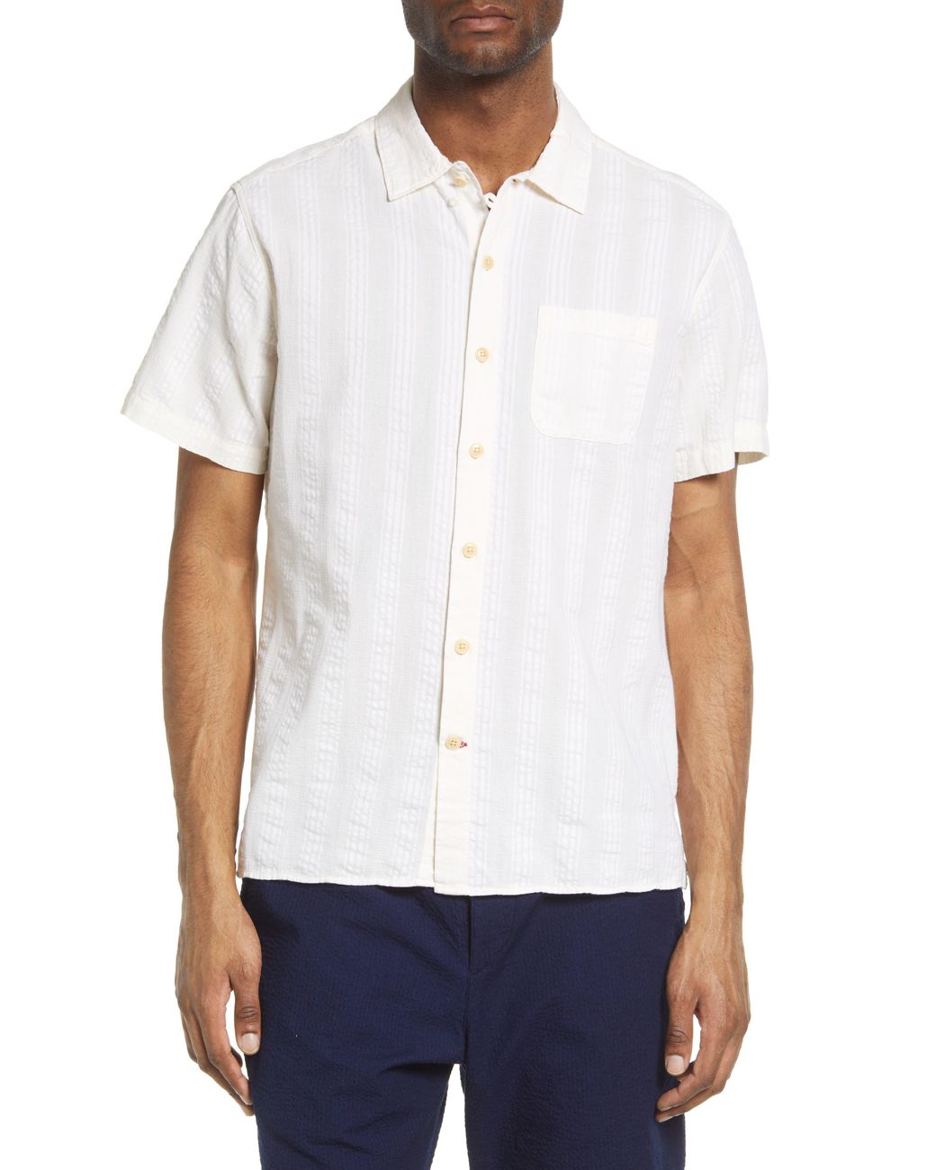 Oliver Spencer Riviera Short Sleeve Organic Cotton Button-up Shirt In ...