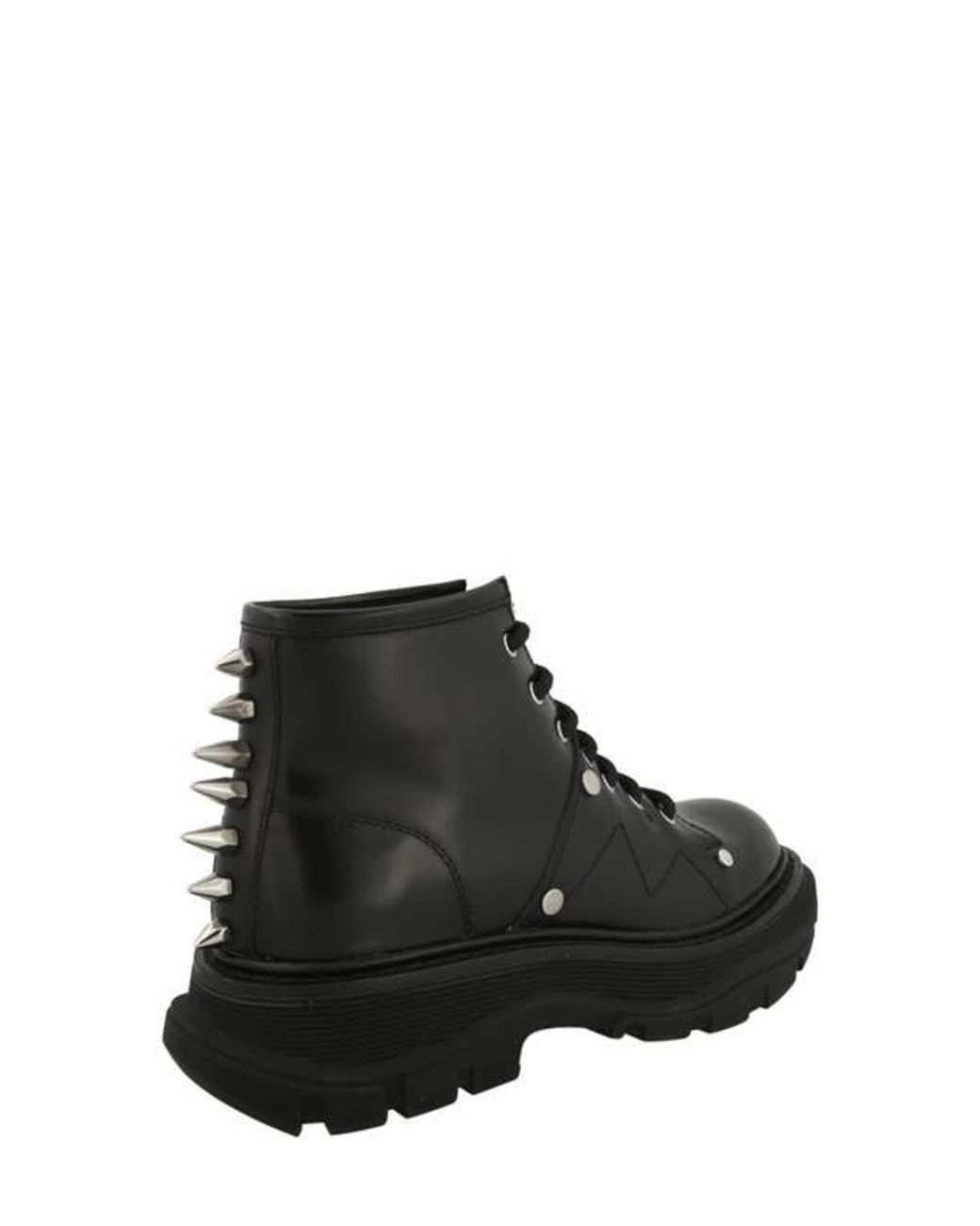 Alexander McQueen Black Studded Combat Bootie