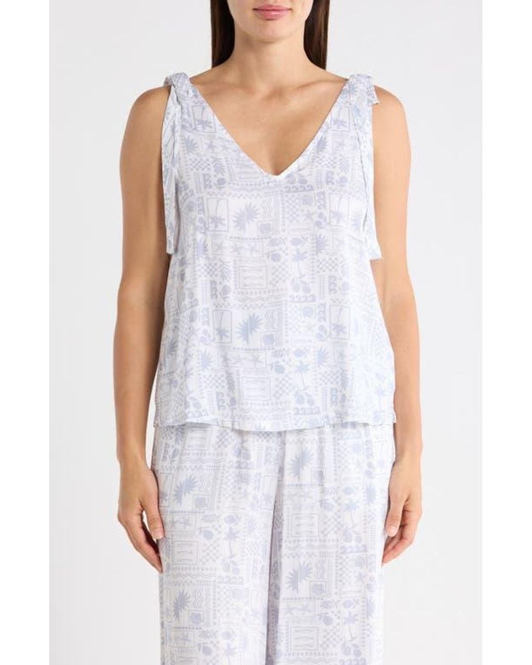 Splendid Blue Tie Strap Tank