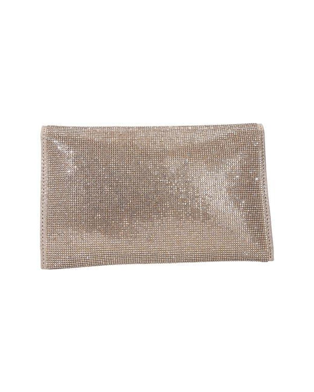 BERNESS Gray Rhinestone Envelope Clutch