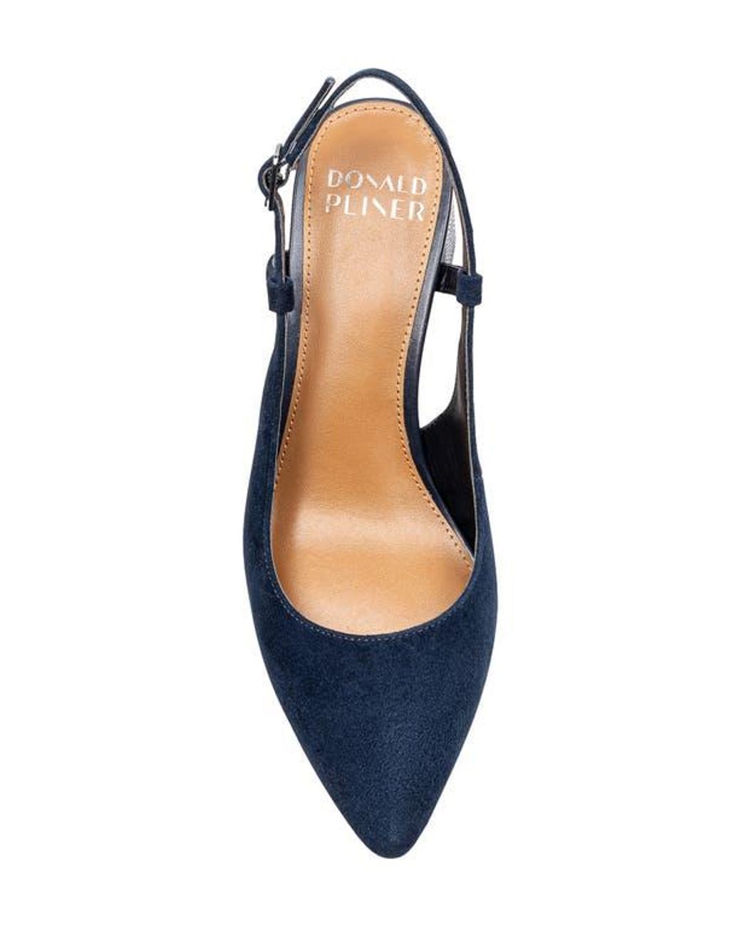 Donald J Pliner Blue Slingback Pointed Toe Pumps