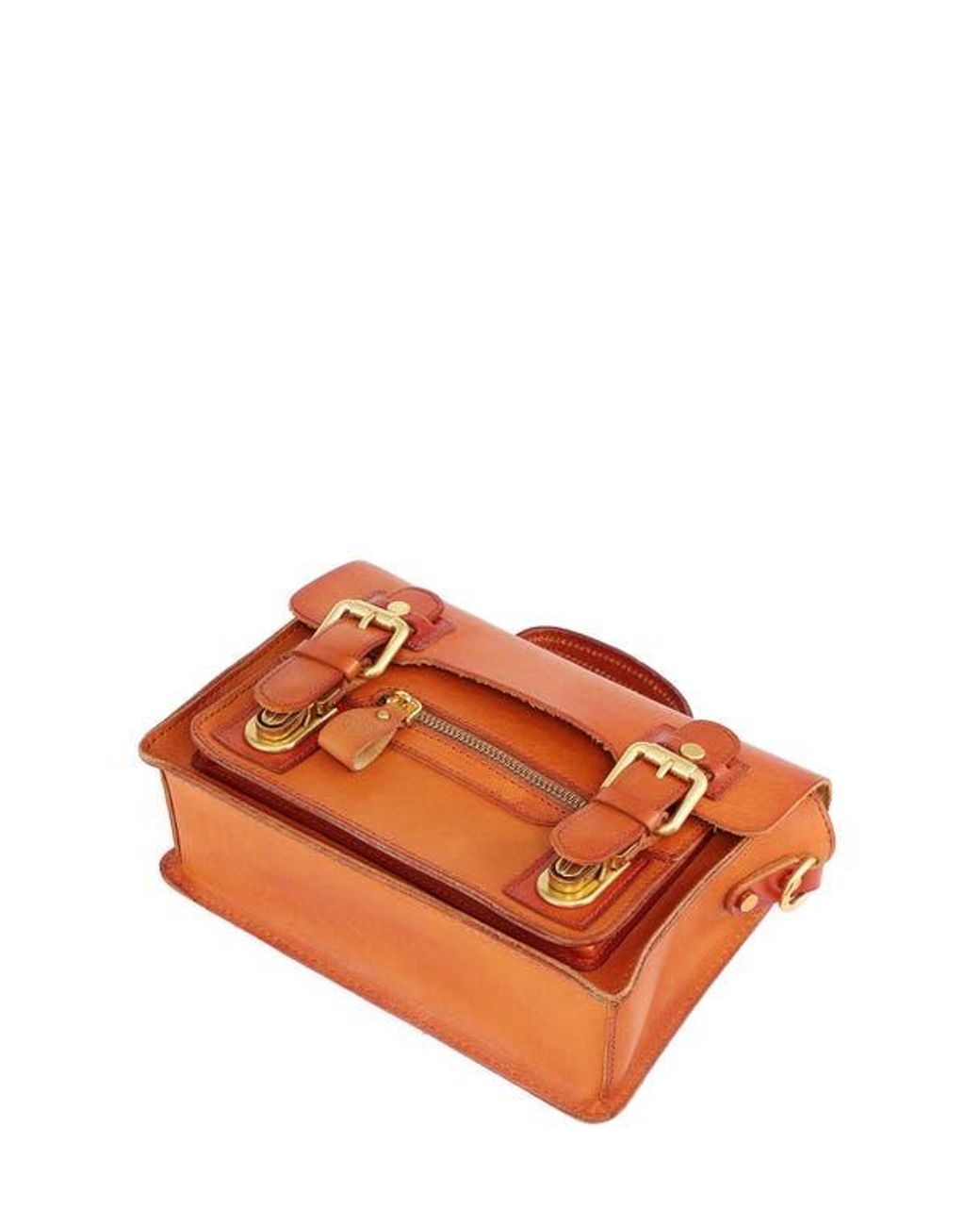Old Trend Orange Aster Mini Leather Satchel