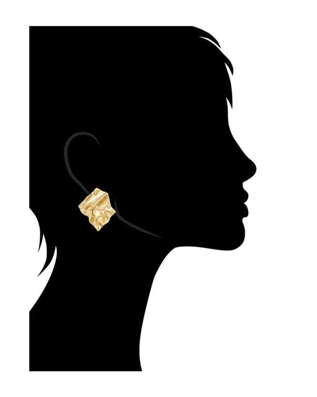 Rivka Friedman Metallic Wavy Statement Earrings
